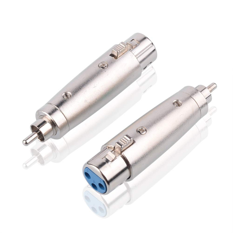 S SIENOC Placage de nickel RCA (M) à XLR (F) Adaptateur, RCA Masculin à XLR Femelle Connecteur métal Argent (RCA (M) - XLR (F), S SIENOC Placage de nickel RCA (M) à XLR (F) Adaptateur, RCA Masculin à XLR Femelle Connecteur métal Argent (RCA (M) - XLR (F),