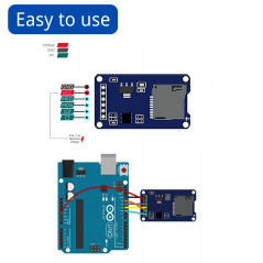 ANGEEK 5 pièces Micro SD SPI Reader Module Mémoire TF Carte Shield Module Compatible avec Arduino