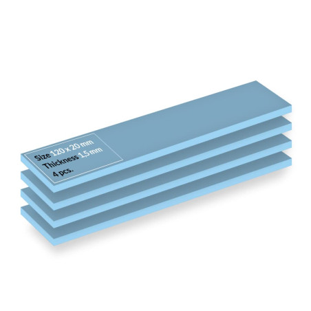 ARCTIC TP-3: Premium Performance Thermal Pad, 120 x 20 x 1,5 mm, (Empilable jusqu'à 2,0 mm sans Perte de Performances), 4 P. - H