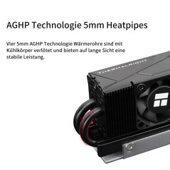 Thermalright HR10 2280 Pro Refroidisseur de SSD, dissipateur de chaleur double face,Transporte des tapis de silicone de 14,8W/m.