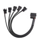 Molex 4 Broches vers 5 x 3 Broches / 4 Broches PMW 12V Câble Adaptateur d'alimentation du Ventilateur du boîtier du PC, 3 Broche Molex 4 Broches vers 5 x 3 Broches / 4 Broches PMW 12V Câble Adaptateur d'alimentation du Ventilateur du boîtier du PC, 3 Broche