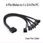 Molex 4 Broches vers 5 x 3 Broches / 4 Broches PMW 12V Câble Adaptateur d'alimentation du Ventilateur du boîtier du PC, 3 Broche Molex 4 Broches vers 5 x 3 Broches / 4 Broches PMW 12V Câble Adaptateur d'alimentation du Ventilateur du boîtier du PC, 3 Broche
