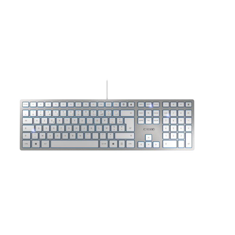 CHERRY KC 6000 Slim, Clavier au Design Ultra-Plat, Disposition française (AZERTY) Filaire (Port USB-A), Touches silencieuses, Ma CHERRY KC 6000 Slim, Clavier au Design Ultra-Plat, Disposition française (AZERTY) Filaire (Port USB-A), Touches silencieuses, Ma