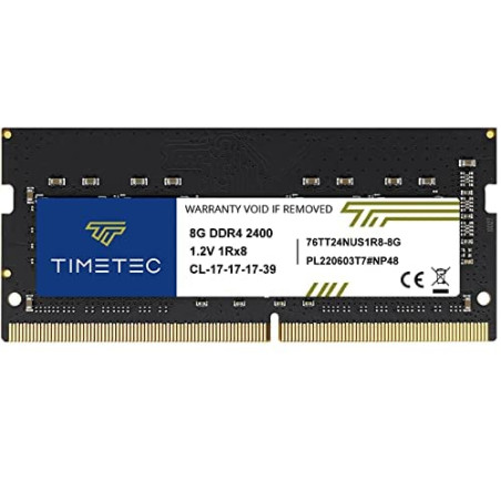 Timetec 8 Go DDR4 2400 MHz (PC4-2400T) PC4-19200 SODIMM – Non-ECC sans Tampon, 260 Broches, 1,2 V, CL17, Module de mémoire pour
