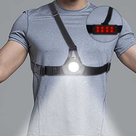 Suptig Running Light, 3 Modes de luminosité, Batterie Au Lithium Rechargeable Intégrée De 2600 mAh, A Une Lumière Rouge sur Le D