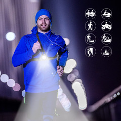 Suptig Running Light, 3 Modes de luminosité, Batterie Au Lithium Rechargeable Intégrée De 2600 mAh, A Une Lumière Rouge sur Le D