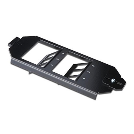 DIGITUS Support pour boîtier encastrable - Pour 6 modules Keystone - Compatible OBO Bettermann, Ackermann - Sortie à 45° - Métal