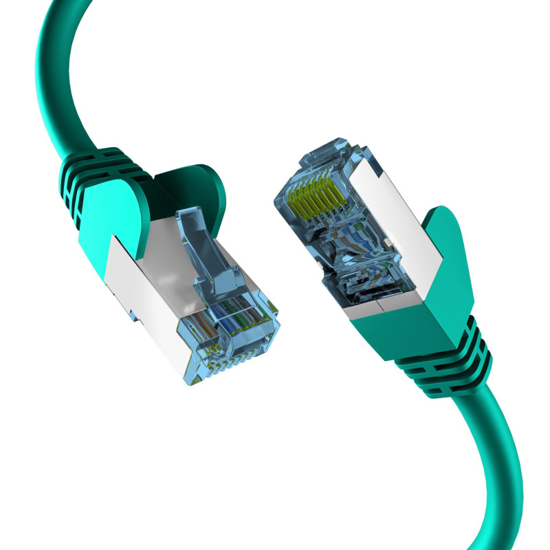 EFB-Elektronik Câble patch RJ45 avec câble brut CAT7 vert 15 m EFB-Elektronik Câble patch RJ45 avec câble brut CAT7 vert 15 m