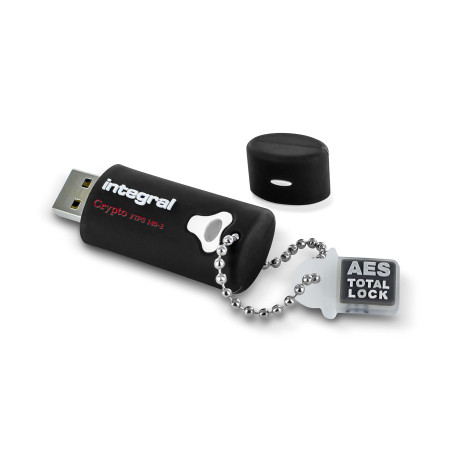 Integral Clé USB 8go Crypto-140-2 256-Bit 3.0 USB Mémoire Flash Drive cryptée - Certifiée FIPS 140-2 Niveau 3, Design étanche XT