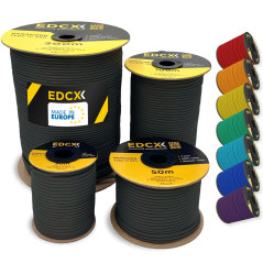 EdcX Paracorde en Nylon 4 mm 550 300 m (1000 Pieds) - Type III, Corde 100% Nylon, Corde à 7 brins, Corde en Nylon 4 mm dans des