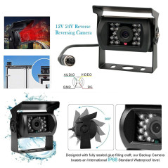 Kit Caméra de Recul BEYI 1080P HD – Écran LCD 7″ et Filaire Caméra Signal Stable en Temps réel, Vision Nocturne Étanche, pour Ca