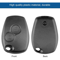 ShnminEU Lot de 2 Coques 2 Boutons sans Lame – Compatible Renault/Dacia (Clio 3, Twingo 2, Kangoo 2, Logan, Sandero, Duster, Lod