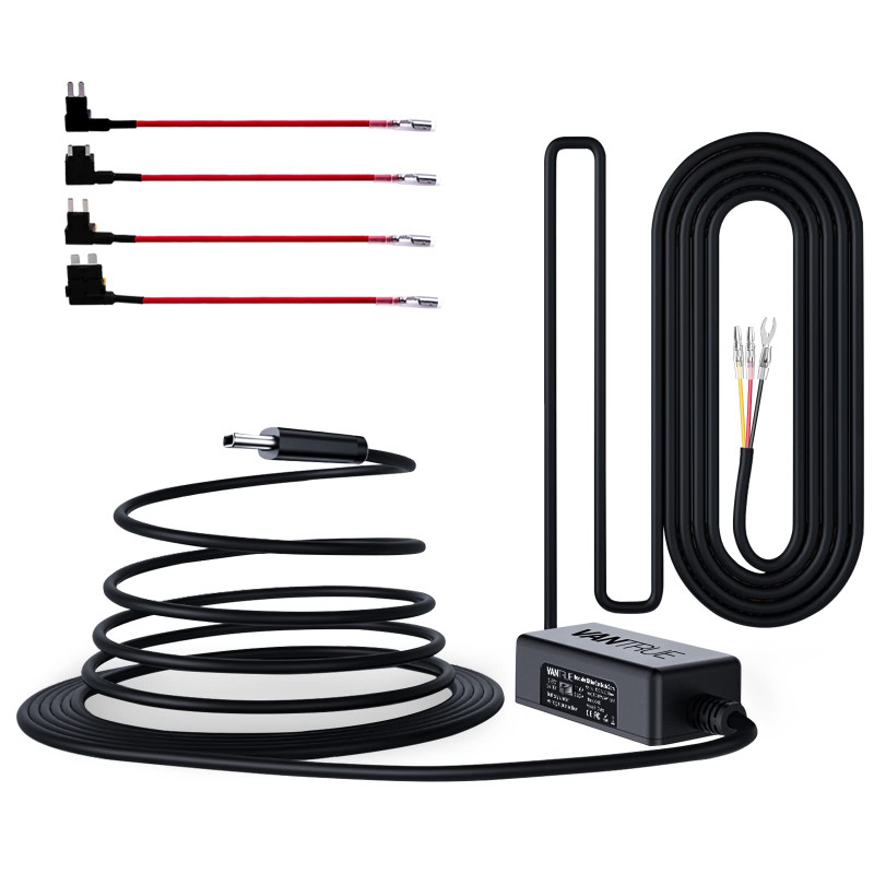 VANTRUE Kit de câblage USB-C réglable avec 2 étapes pour Dashcam N5 / N4 / E3/E2/E1 / N2S / N2 Pro /X4S, 12V / 24V à 5V, Porte-f VANTRUE Kit de câblage USB-C réglable avec 2 étapes pour Dashcam N5 / N4 / E3/E2/E1 / N2S / N2 Pro /X4S, 12V / 24V à 5V, Porte-f