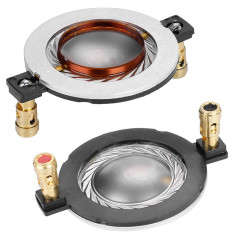 ASHATA Film de Haut-Parleur Audio 34,4 mm 8 Ohm, Super tweeters à Bobine vocale Film en Titane Plat avec bornier, Accessoire de 