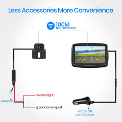 Auto-Vox CS2 Camera de Recul sans Fil: Camera de Recul Numérique avec Écran De 4,3", Facile à Installer, Caméra de Recul de Voit