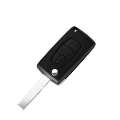 Coque Clé pour Peugeot 207 307 308 407 308SW 207CC 308CC 307CC RCZ Citroen C3 Picasso C5-CE0536-3 Boutons -Modèle avec Emplaceme