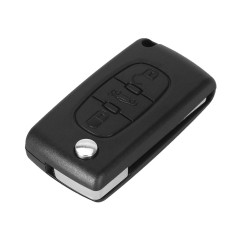 Coque Clé pour Peugeot 207 307 308 407 308SW 207CC 308CC 307CC RCZ Citroen C3 Picasso C5-CE0536-3 Boutons -Modèle avec Emplaceme