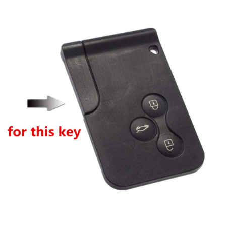 Happyit Housse de Clé de Voiture à Distance en Cuir Cas pour Renault Megane R.S. Scenic 3 Bouton Clé Intelligente de la Carte