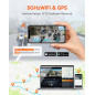 VANTRUE F1 4K+1080P Caméra de Moto étanche IP67，5GHz WiFi GPS Dashcam Moto Avant et Arrière, Alertes Vocales, 24H Détection de C