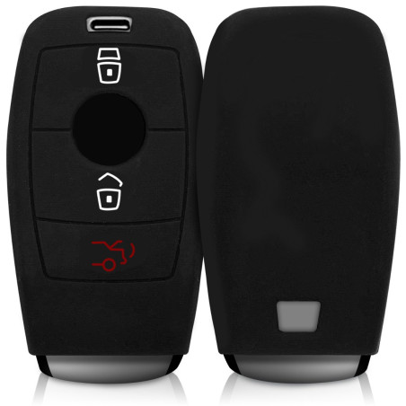 kwmobile Accessoire clé de Voiture Compatible avec Smart Key (Keyless Uniquement) Mercedes Benz - Coque en Silicone Souple pour 