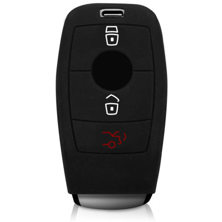 kwmobile Accessoire clé de Voiture Compatible avec Smart Key (Keyless Uniquement) Mercedes Benz - Coque en Silicone Souple pour 