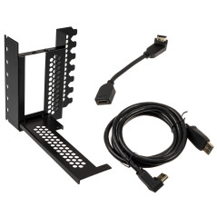 CableMod Support de Carte Graphique Vertical avec câble de Montage PCIe x16, 1x DisplayPort, 1x HDMI - Noir