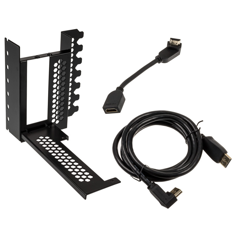 CableMod Support de Carte Graphique Vertical avec câble de Montage PCIe x16, 1x DisplayPort, 1x HDMI - Noir CableMod Support de Carte Graphique Vertical avec câble de Montage PCIe x16, 1x DisplayPort, 1x HDMI - Noir