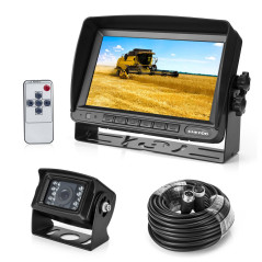 Caméra de Recul de 18 Conduit Infrarouges eT étanche IP68 + 7 Pouces Haute Définition Monitor D’affichage de Recul (deux support