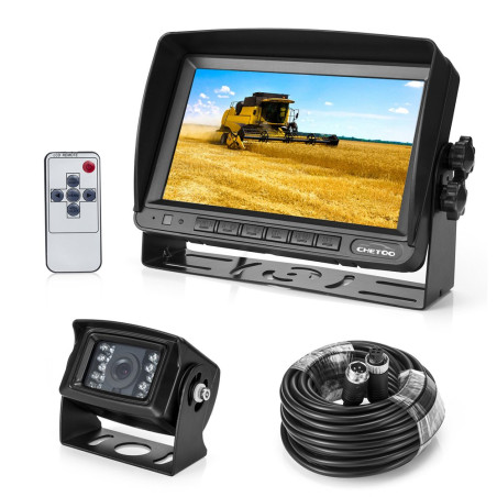 Caméra de Recul de 18 Conduit Infrarouges eT étanche IP68 + 7 Pouces Haute Définition Monitor D’affichage de Recul (deux support