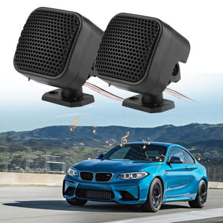 Fydun Haut-Parleur, 2pcs Voiture Petit Haut-Parleur carré Fort Audio Tweeter Haut-Parleur de Musique 500W très Sensible Haut-Par