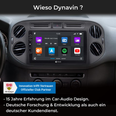 DYNAVIN Android Autoradio GPS Compatible pour VW Tiguan Golf 5 Plus: 9 Pouces OEM Radio avec Wireless CarPlay et Android Auto | 