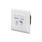 DIGITUS Boîtier d'encastrement Cat.6 Classe E 2 x RJ45 Blindé Blanc