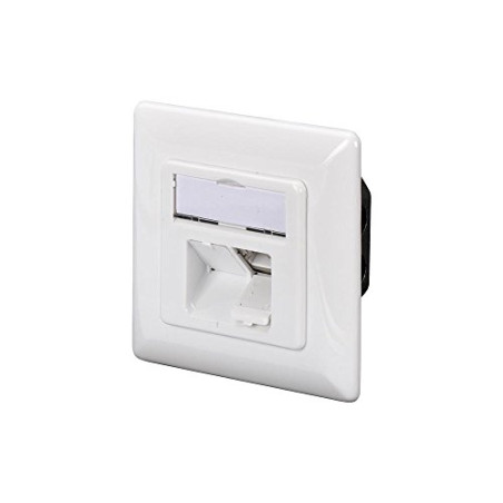DIGITUS Boîtier d'encastrement Cat.6 Classe E 2 x RJ45 Blindé Blanc