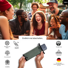 TOCA Pochette Anti Ondes pour téléphone Portable, Sac Faraday, bloqueur Signal WiFi/GSM/GPS/Bluetooth, aux Cartes De Crédit