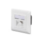 DIGITUS Boîtier d'encastrement Cat.6 Classe E 2 x RJ45 Blindé Blanc