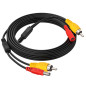 Vidéo cable rallonge rca jack câble + DC d'alimentation 2.1x5.5mm plug 2-in-1 pour recul voiture prise phono connecteur caméra m Vidéo cable rallonge rca jack câble + DC d'alimentation 2.1x5.5mm plug 2-in-1 pour recul voiture prise phono connecteur caméra m