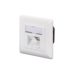 DIGITUS LSA Prise de raccordement Cat-5e - 2 Port RJ45 - encastré ou en saillie Prise réseau - Alimentation Horizontale - Design