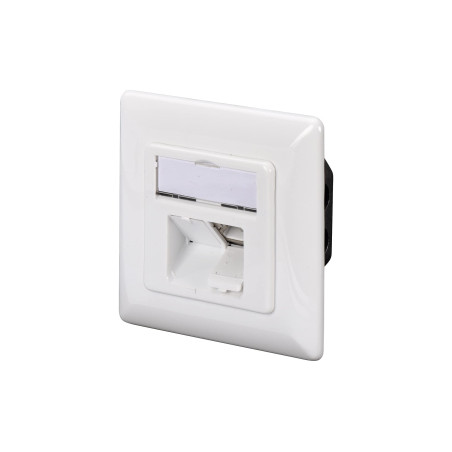 DIGITUS LSA Prise de raccordement Cat-5e - 2 Port RJ45 - encastré ou en saillie Prise réseau - Alimentation Horizontale - Design