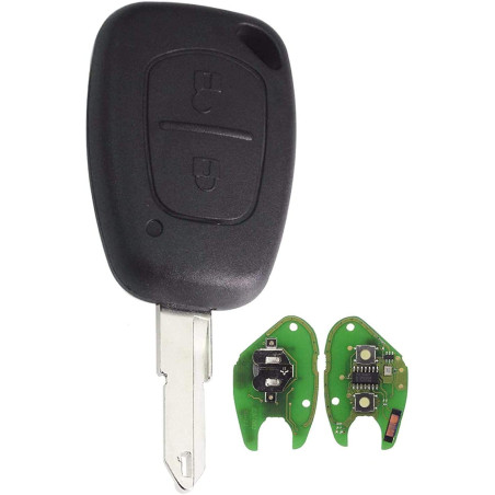 ProPlip Clé complète avec électronique à Programmer pour Renault Trafic Master Vivaro Movano Kangoo TELECOMMANDE Vierge 7946PCF 