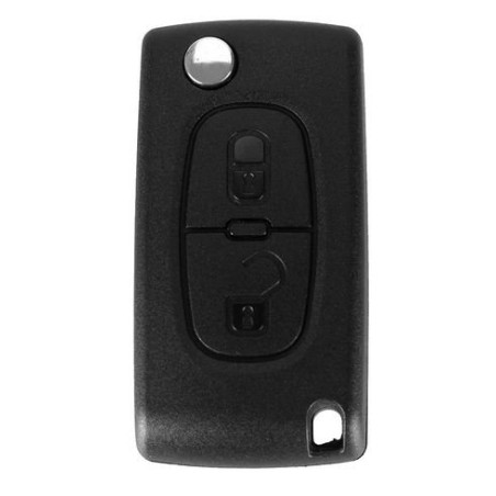 Coque Clé pour Peugeot 207 307 308 3008 5008 807 Expert Partner C2 C3 C4 C8 Berlingo Jumpy -CE0523-2 Boutons-Modèle sans Emplace