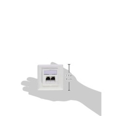 DIGITUS LSA Prise de raccordement Cat-5e - 2 Port RJ45 - encastré ou en saillie Prise réseau - Alimentation Horizontale - Design