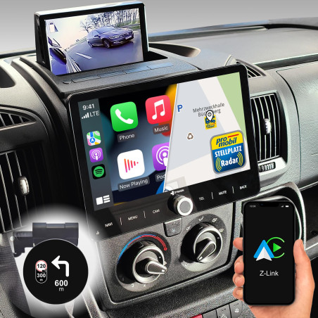 DYNAVIN Android Autoradio GPS pour Fiat Ducato Citroën Jumper II Peugeot Boxer II: 10,1" Radio avec Wireless CarPlay et Android 
