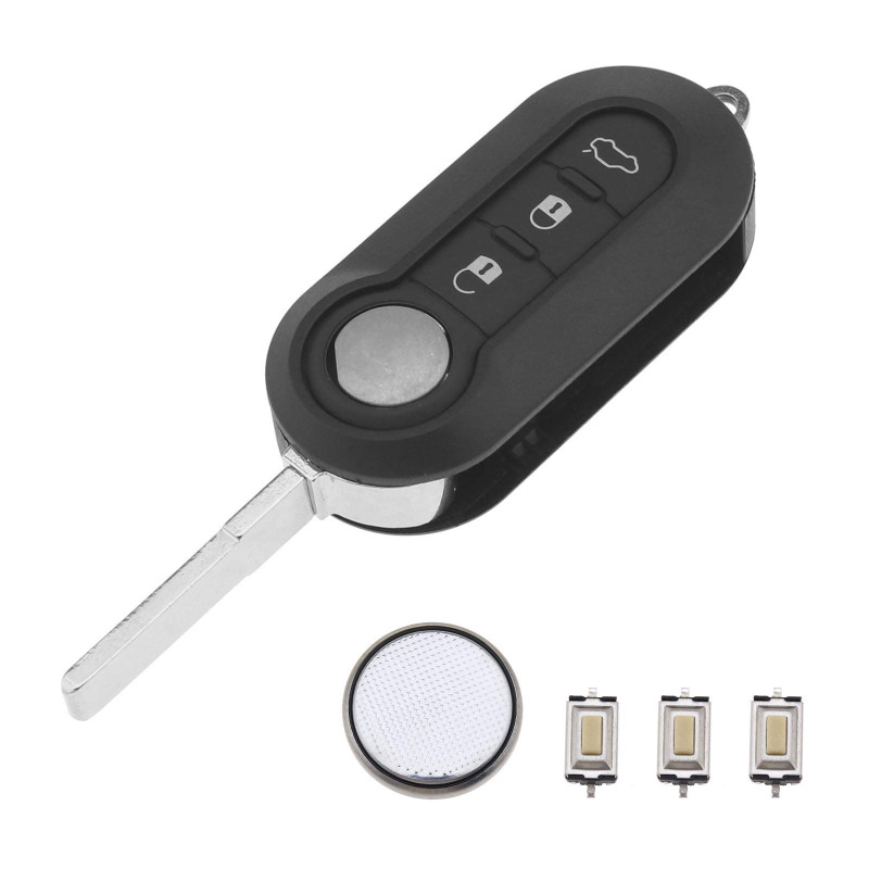 OTOTEC Kit de réparation pour clé télécommande à 3 boutons, 9170KV, 71752289, 71749374, 71776098, 60006266799, compatible avec F OTOTEC Kit de réparation pour clé télécommande à 3 boutons, 9170KV, 71752289, 71749374, 71776098, 60006266799, compatible avec F