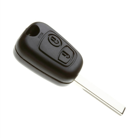 JONGO – Coque de clé plip 2 Boutons Compatible Peugeot 107, 307 – Boîtier de télécommande sans électronique – Clé de Voiture à M