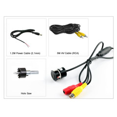 Cocar Voiture Auto Caméra de Recul Caméra de Sauvegarde Perçage Trou Butée 18 mm Montage Universel Fit Assistance Lignes de Gril