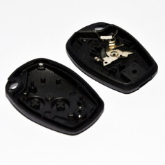 JONGO - Coque de Clé sans Lame Compatible avec Renault Clio 3, Twingo 2, Master 3, Kangoo 2 et Modus | avec 1x Pile CR2016 | Boi