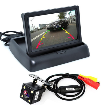 ePathChina 1 ensemble pliable haute résolution 4,3 pouces TFT LCD Mini moniteur de voiture avec vue arrière caméra de recul pour