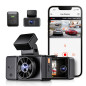 VANTRUE E3 3 Canaux 2.7K+1080P+1080P Dashcam Voiture, 5GHz WiFi GPS Camera Embarquée Avant et Arrière, Contrôle sans Fil & Vocal