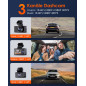 VANTRUE E3 3 Canaux 2.7K+1080P+1080P Dashcam Voiture, 5GHz WiFi GPS Camera Embarquée Avant et Arrière, Contrôle sans Fil & Vocal
