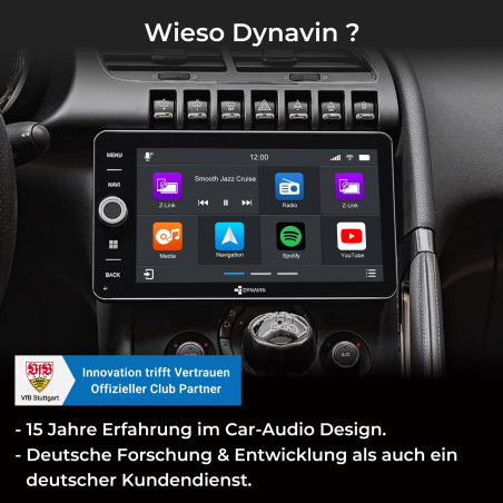 DYNAVIN Android Autoradio GPS pour Peugeot 3008 5008; 9 Pouces Radio avec Wireless CarPlay et Android Auto | Head-up Display | D